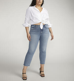 Most Wanted Mid Rise Ankle Straight Leg Jeans Plus Size